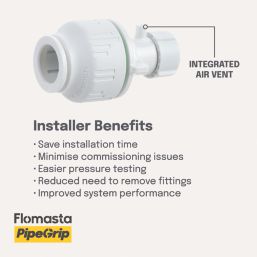 Flomasta  Polybutylene, PEX & Copper Push-Fit Stop End 15mm