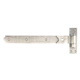 GateMate Stainless Steel Cranked Band & Hook on Plates 164mm x 18" x 450mm 2 Pack