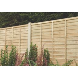 Forest Super Lap  Fence Panels Natural Timber 6' x 6' Pack of 5