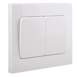 British General 900 Series 10AX 2-Gang 2-Way Light Switch  White