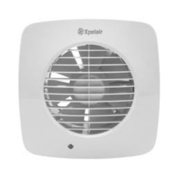 Xpelair DX150HTS 150mm (6") Axial Bathroom or Kitchen Extractor Fan with Humidistat & Timer White 220-240V