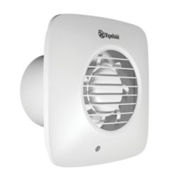 Xpelair DX150HTS 150mm (6") Axial Bathroom or Kitchen Extractor Fan with Humidistat & Timer White 220-240V