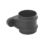FloPlast Cast Iron Effect Round Pipe Socket Black 68mm