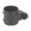 FloPlast Cast Iron Effect Round Pipe Socket Black 68mm