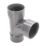 FloPlast  Equal Tees Grey 40mm 3 Pack