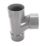 FloPlast  Equal Tees Grey 40mm 3 Pack
