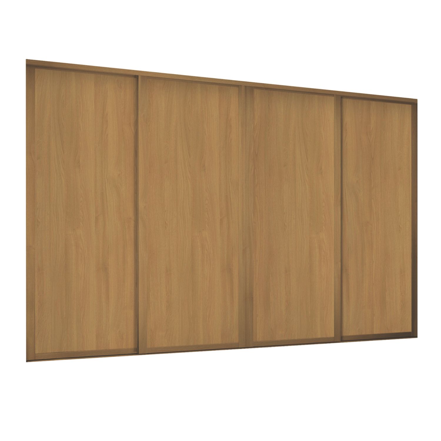 Spacepro Shaker 4-Door Sliding Wardrobe Doors Oak Frame Oak Panel 2290mm x 2260mm (4208F)