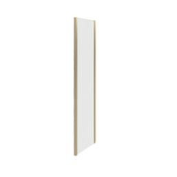 Essentials Semi-Framed Shower Enclosure Side Panel Brushed Brass 760mm