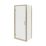 Essentials Semi-Framed Shower Enclosure Side Panel Brushed Brass 760mm