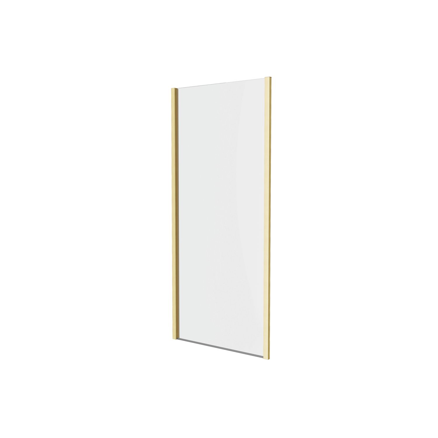 Essentials Semi-Framed Shower Enclosure Side Panel Brushed Brass 760mm (420AA)