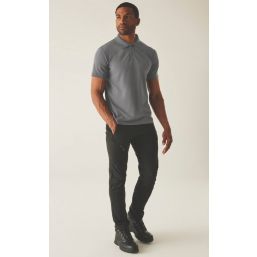 Regatta Pro 50 / 50 Pique Polo Shirt Heather Grey Large 44" Chest