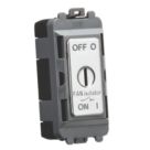 Knightsbridge Key Operated 10A Grid 3-Pole Fan Isolator Switch Polished Chrome