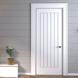 Green & Taylor  Satin Painted White Wooden Cottage Internal Fully-Finished Door 1981mm x 838mm