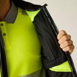 Regatta X-Pro Hybrid Hi-Vis Jacket Black / Yellow X Large 50" Chest