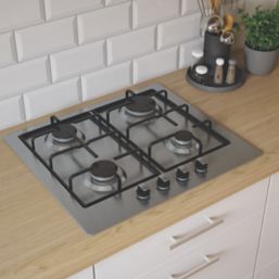 Cooke & Lewis  Gas Hob Stainless Steel 58cm