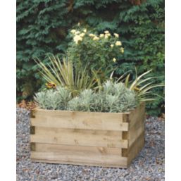 Forest Caledonian Garden Planter Natural Timber 900mm x 900mm x 452mm