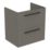 Ideal Standard i.life A Wall-Hung Vanity Unit with Black Handles & Basin Matt Quartz Grey 600mm x 440mm x 630mm