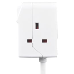 Masterplug 13A 3-Gang Switched Surge-Protected Extension Lead White 2m