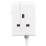 Masterplug 13A 3-Gang Switched Surge-Protected Extension Lead White 2m
