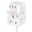 Masterplug 13A 3-Gang Switched Surge-Protected Extension Lead White 2m