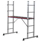 Werner  3-Section 5-Way Aluminium Combination Ladder  With Platform 2.48m