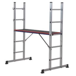 Werner Aluminium 2.48m Combination Ladder With Platform Screwfix