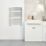 Time 690mm x 500mm 876BTU Silver Flat Designer Towel Radiator