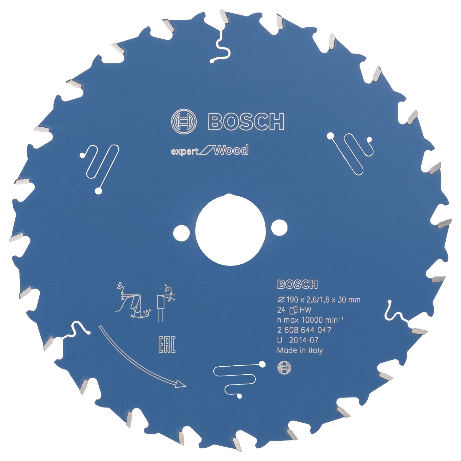 Bosch Expert Wood Circular Saw Blade 190mm x 30mm 24T (420KP)
