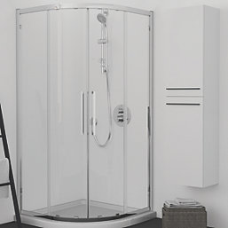 Ideal Standard I.life Semi-Framed Quadrant Shower Enclosure Non-Handed Silver 800mm x 800mm x 2005mm