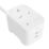 Masterplug 13A 1-Gang Unswitched Surge-Protected Extension Lead
 + 3A 2-Outlet Type C USB Charger Matt White 2m