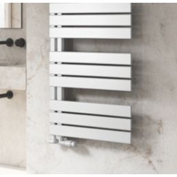 Reina 823mm x 550mm 1356BTU White Flat Designer Towel Radiator