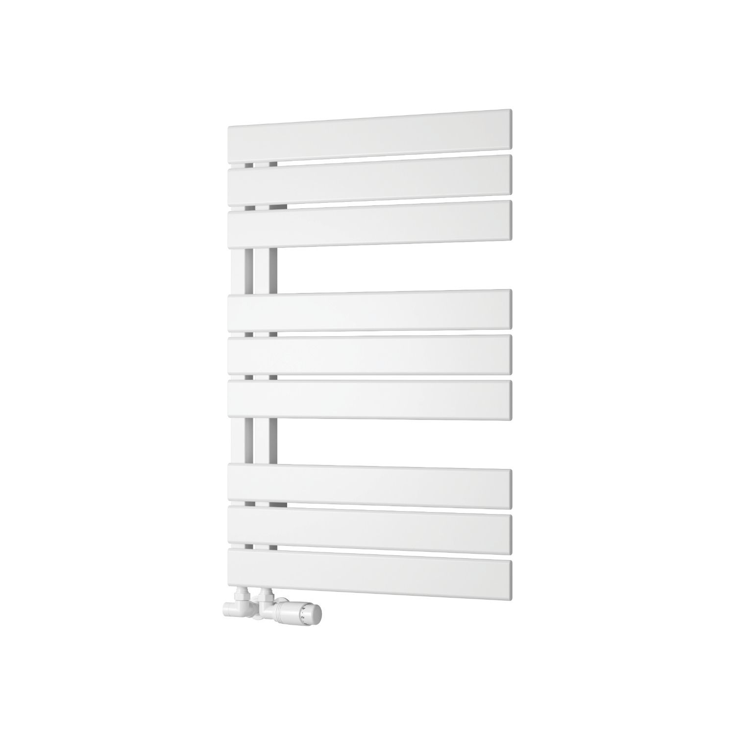 Reina 823mm x 550mm 1356BTU White Flat Designer Towel Radiator (420LH)