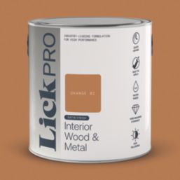LickPro 2.5Ltr Orange 02 Satin Water-Based Trim Paint