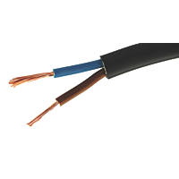 Time 2182Y Black 2-Core 0.5mm² Flexible Cable 50m Drum