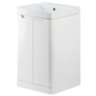 Floorstanding Vanity Unit & Basin Gloss White 500mm x 460mm x 840mm