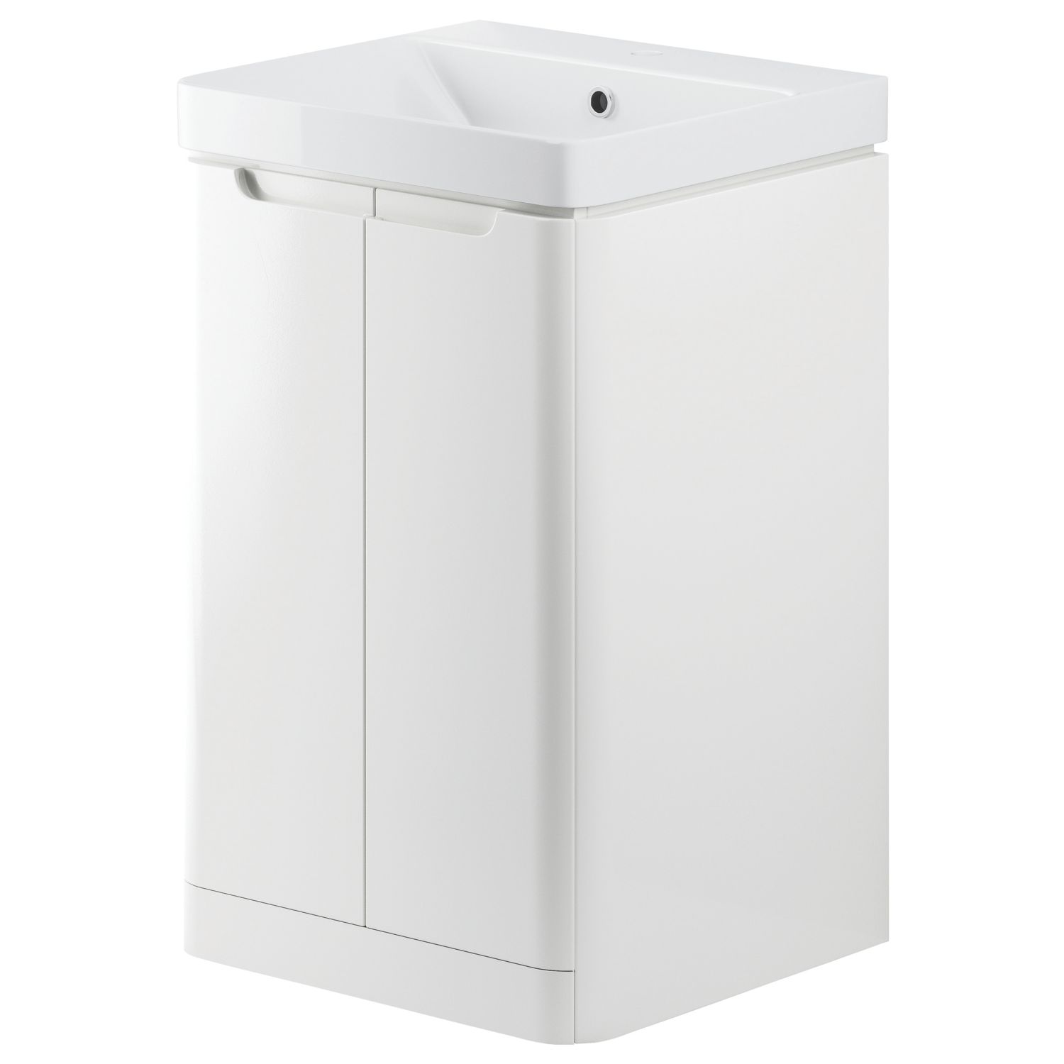 Floorstanding Vanity Unit & Basin Gloss White 500mm x 460mm x 840mm (420PJ)