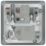 British General  13A Unswitched Metal Clad Passive RCD Fused Spur & Flex Outlet with White Inserts