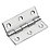 Smith & Locke Polished Chrome  Fixed Pin Butt Hinges  75mm x 50mm 2 Pack