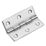Smith & Locke Polished Chrome  Fixed Pin Butt Hinges  75mm x 50mm 2 Pack