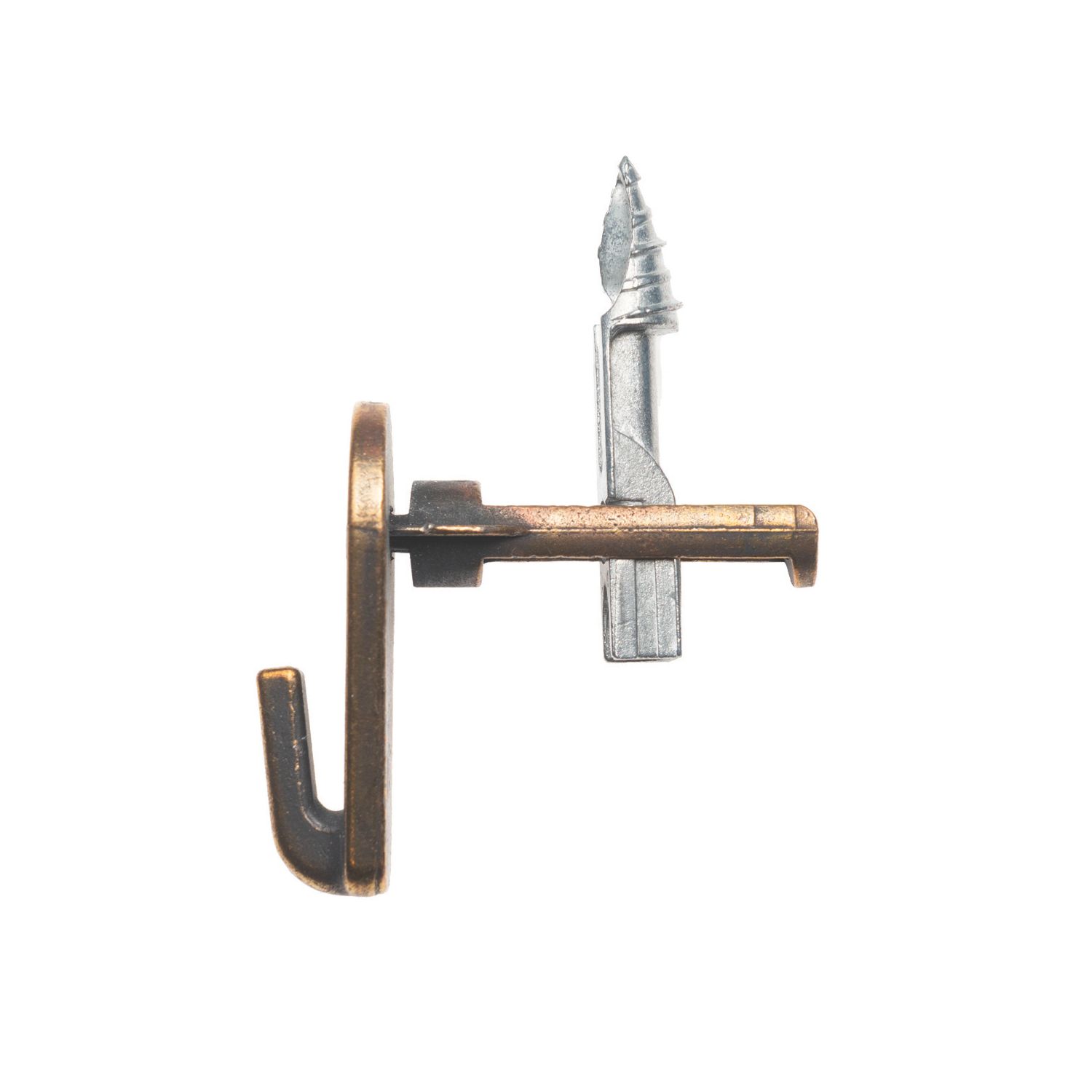 Cobra MegaHook Heavy Duty Self-Drilling Wall Hook Antique Brass (420RG)
