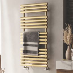 Terma 1085mm x 520mm 2112BTU Brass Flat Designer Towel Radiator