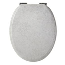 Pilica Soft-Close Toilet Seat Moulded Wood Concrete