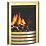 Be Modern Design Brass Rotary Control Inset Gas Manual Fire 510mm x 173mm x 605mm