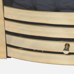 Be Modern Design Brass Rotary Control Inset Gas Manual Fire 510mm x 173mm x 605mm