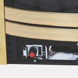 Be Modern Design Brass Rotary Control Inset Gas Manual Fire 510mm x 173mm x 605mm