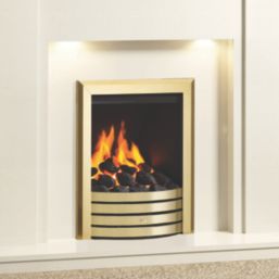Be Modern Design Brass Rotary Control Inset Gas Manual Fire 510mm x 173mm x 605mm