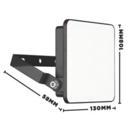 TCP  Indoor & Outdoor LED Floodlight Black  20W 3200lm