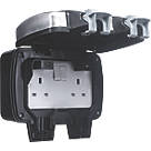 British General  IP66 13A 2-Gang SP Weatherproof Outdoor Switched Socket