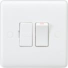 Knightsbridge Curved Edge 13A Switched Fused Spur & Flex Outlet  White