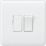 Knightsbridge Curved Edge 13A Switched Fused Spur & Flex Outlet  White